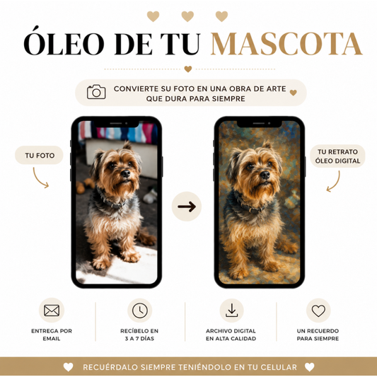 Retrato Premium de Mascota en Óleo