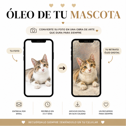 Retrato Premium de Mascota en Óleo